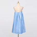 Edwina Applique Floral Embroidered Mini Dress In Blue