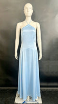 Flowering Girl Women Halter Satin Flowy Maxi Dress
