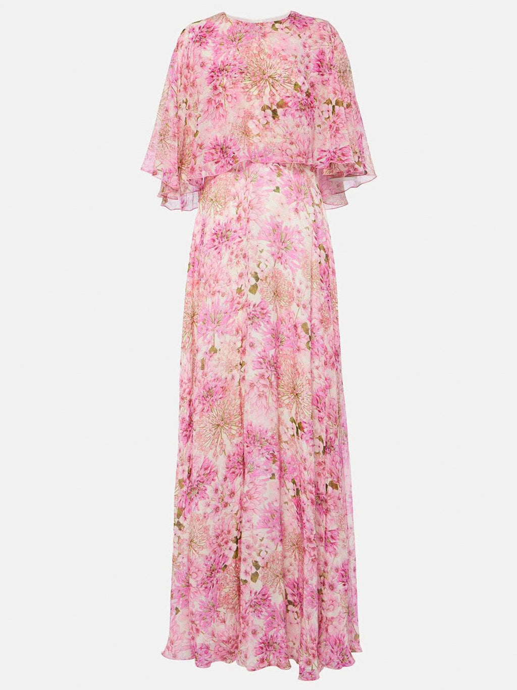 Pink Floral  Maxi Dress