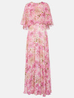 Pink Floral  Maxi Dress