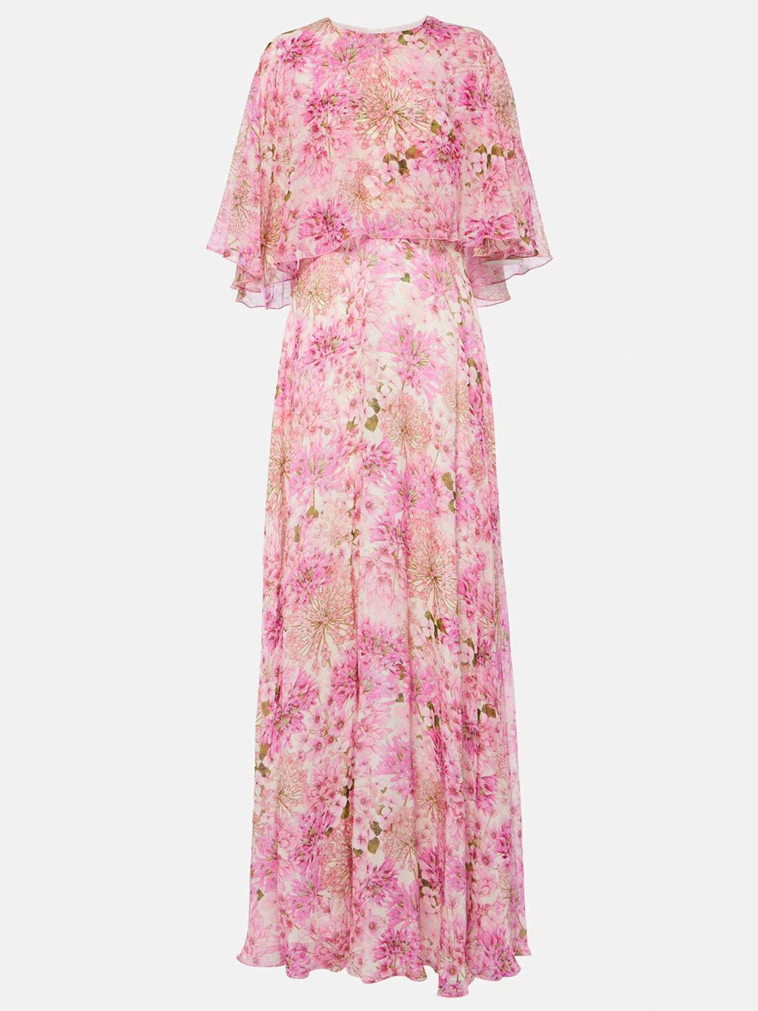 Pink Floral  Maxi Dress