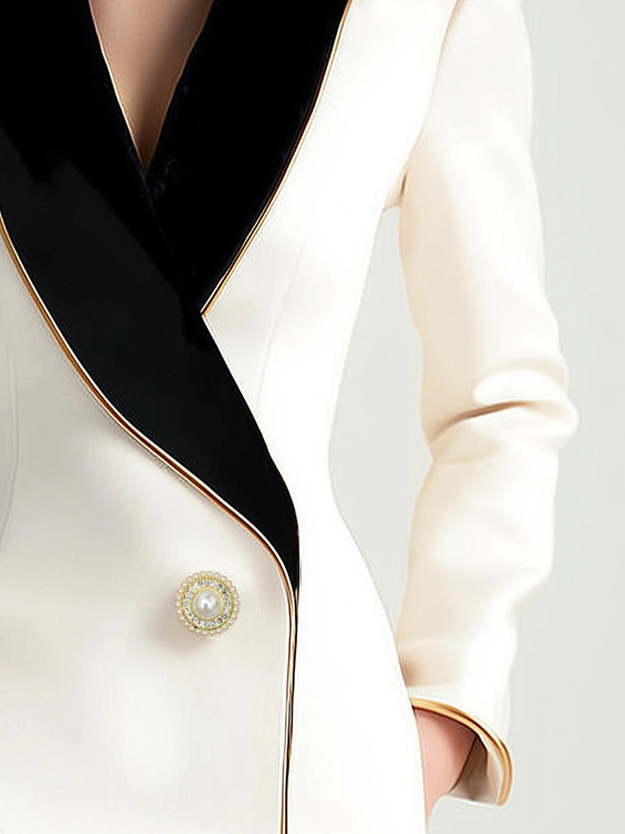 Irregular Long Sleeves Slim Suit Jacket