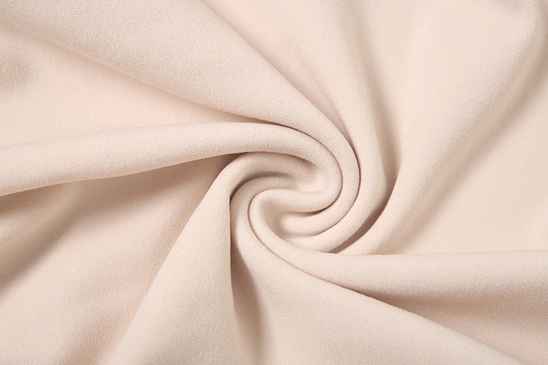 olivia Sleeveless Folds Midi Dress in pale pink