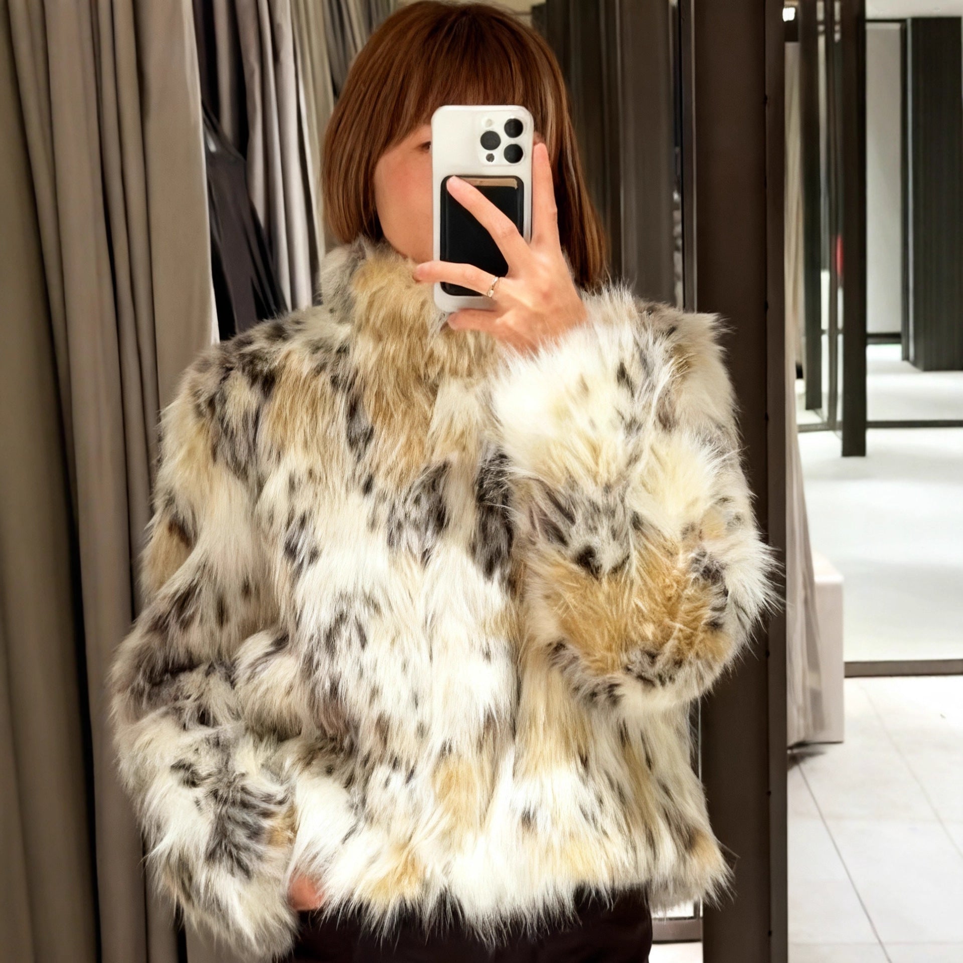 Flowering Girl Women murray faux fur dyed coat