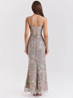 Sabina Sexy And Elegant Strapless Backless Maxi Dress