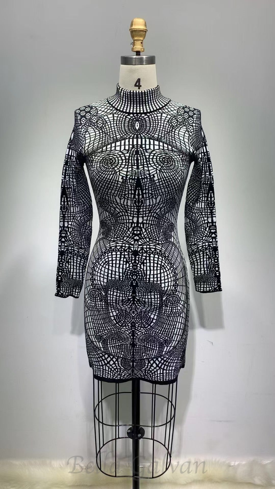 Flowering Girl Women graphic-print fitted mini dress