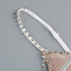 Flowering Girl Women annabelle Smot Shoulder Chain Rhinestone Sequin Dress