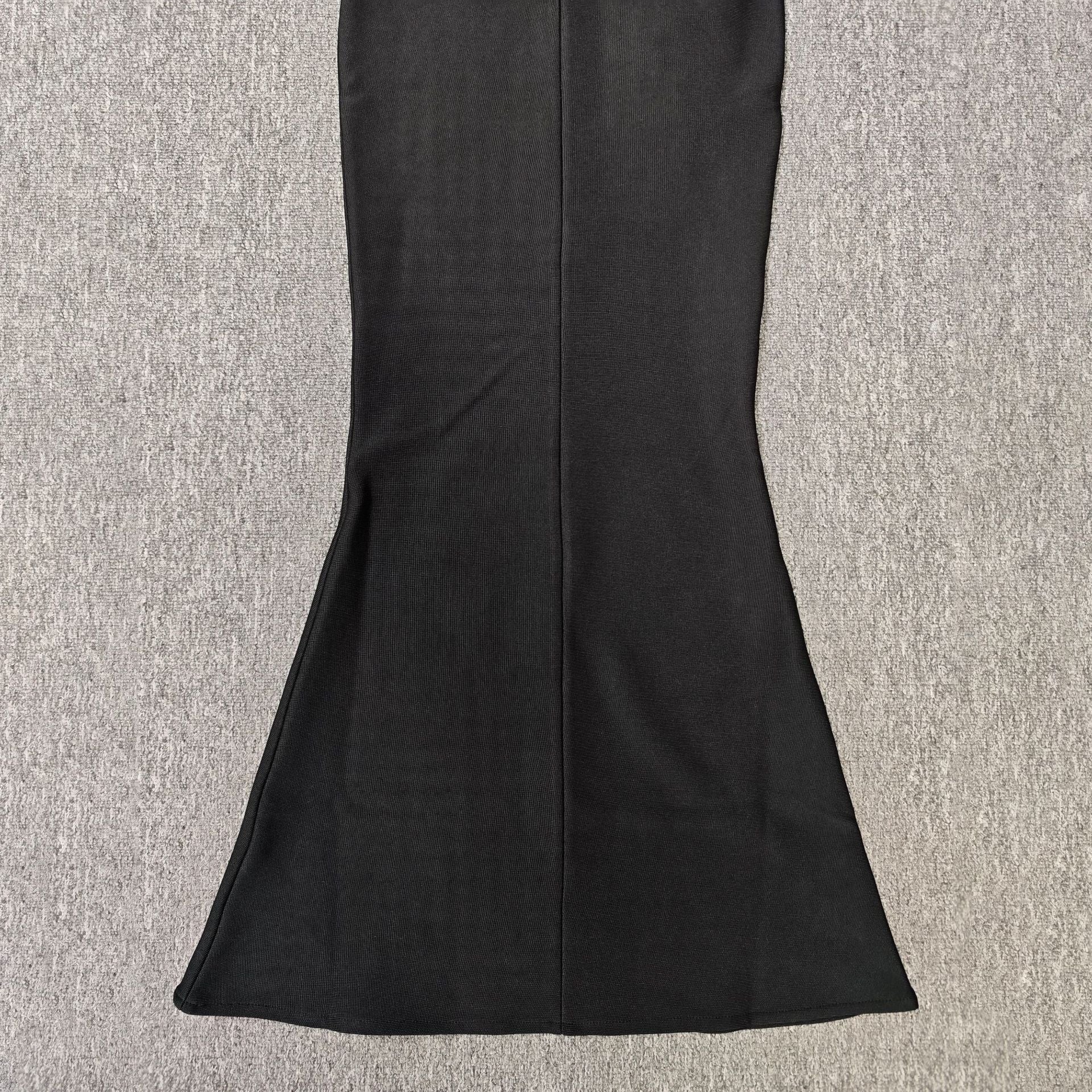 sally 3D Flower Decorative Bandage maxi Dress in black