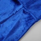 Flowering Girl Women josephine off-shoulder velvet sash gown in blue