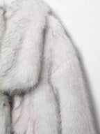 Flowering Girl Women modesty gradient fur coat