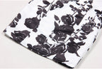 Flowering Girl Women Tabitha Two-Tone Floral-Print Leather Mini Dress