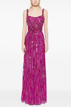 nail bead sequin mesh dress