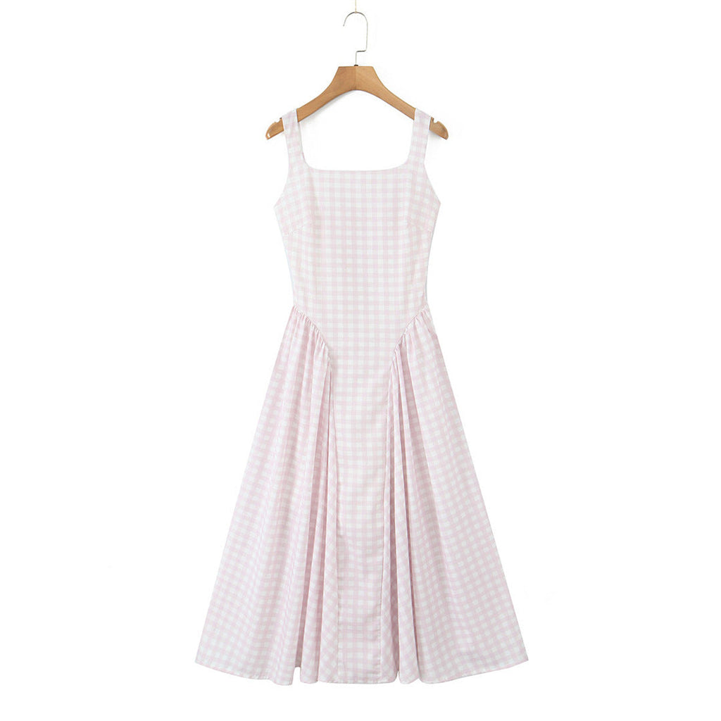 Flowering Girl Women Sherrie Midi Dress - Blush Gingham