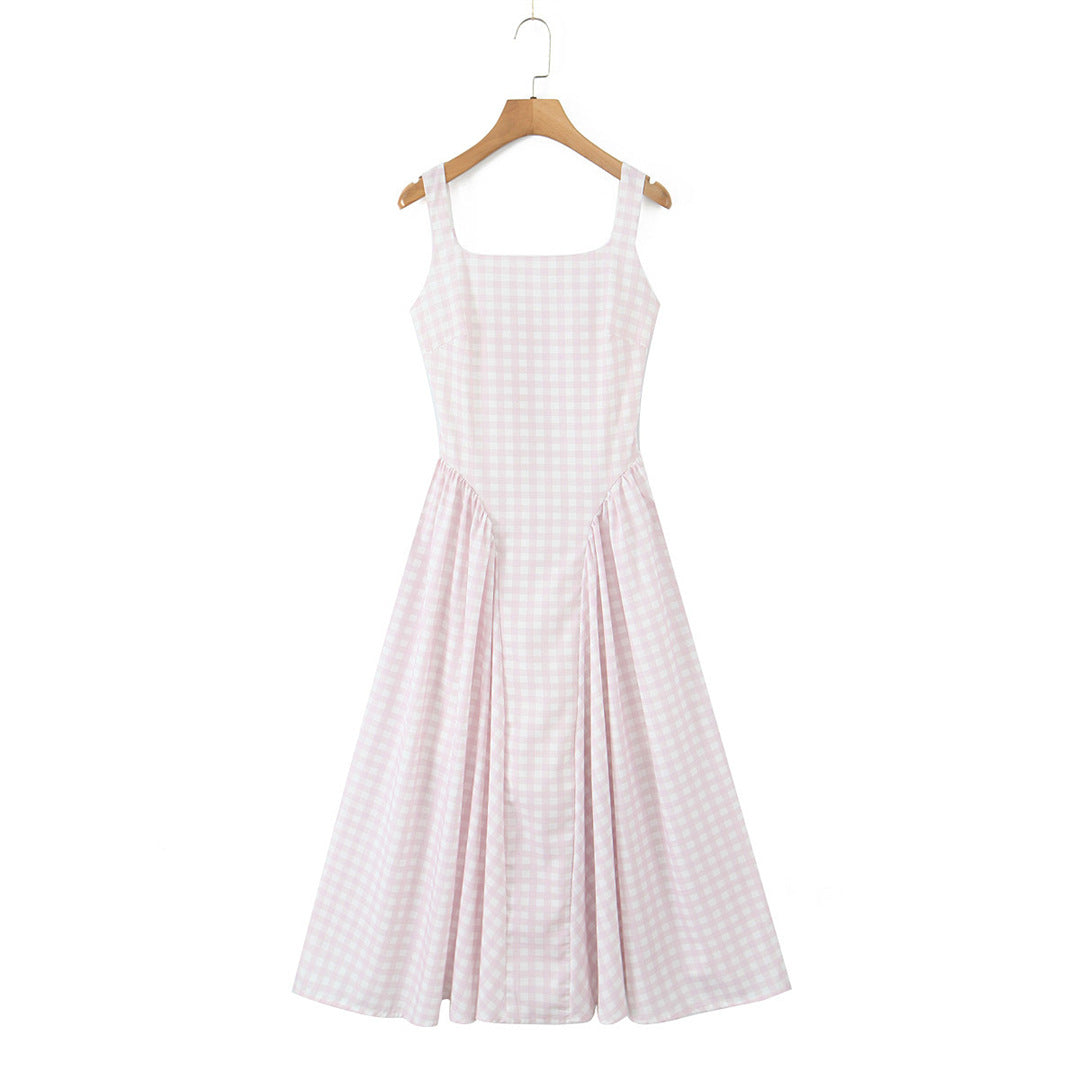 Flowering Girl Women Sherrie Midi Dress - Blush Gingham