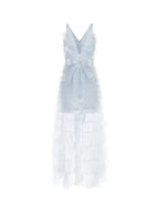 Vivi Light Blue Sleeveless Chiffon Banquet Dress