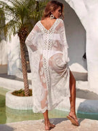 Belinda Water-Soluble Embroidered Beach Cover-Up