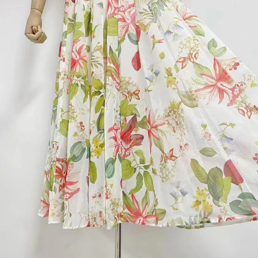 Flowering Girl Women Multicolor Floral Print Fauna Gazar Gown