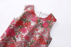 Flowering Girl Women Hilary Multicolor Floral Embroidery Sleeveless Mini Dress