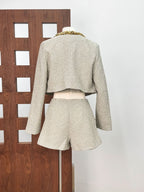 evangeline Sequin Jacket in apricot