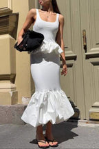 Flowering Girl Women mermaid splicing slim high-waisted skirt