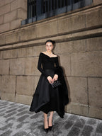 Flowering Girl Women Black high waist vintage skirt