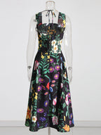 Flowering Girl Women Flower Print Two Pieces Set