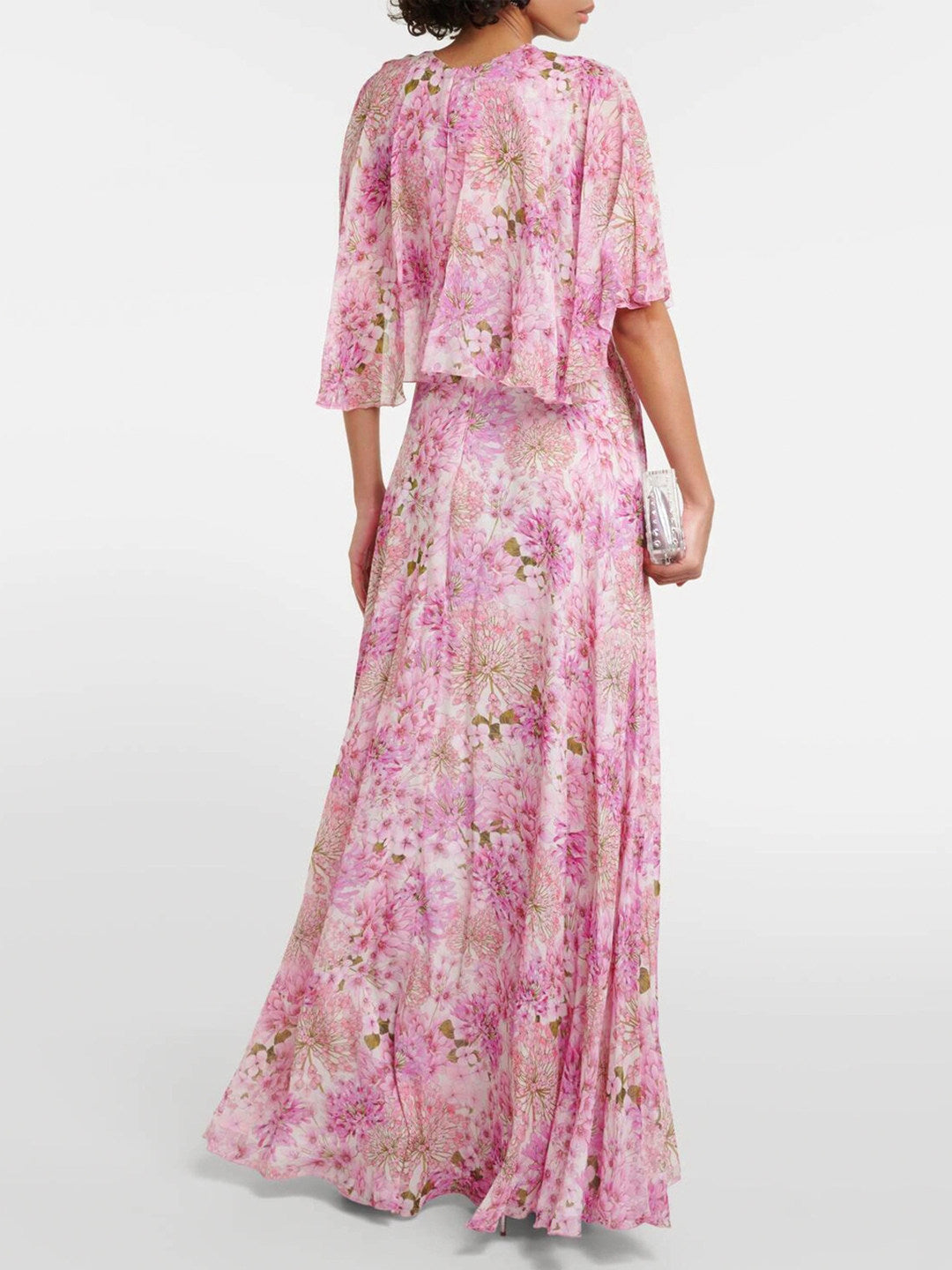 Pink Floral  Maxi Dress