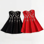 Flowering Girl Women Julie Strapless Diamond Bandage Mini Dress