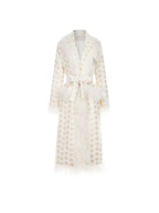 Retro Square Collar Plant and Flower Tie Coat