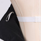 bow Irregular Asymmetric Sleeveless midi Dress in black