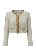evangeline Sequin Jacket in apricot