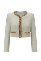 evangeline Sequin Jacket in apricot