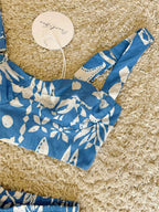 Flowering Girl Women graffiti hand-painted pattern camisole shorts all-cotton two-piece set
