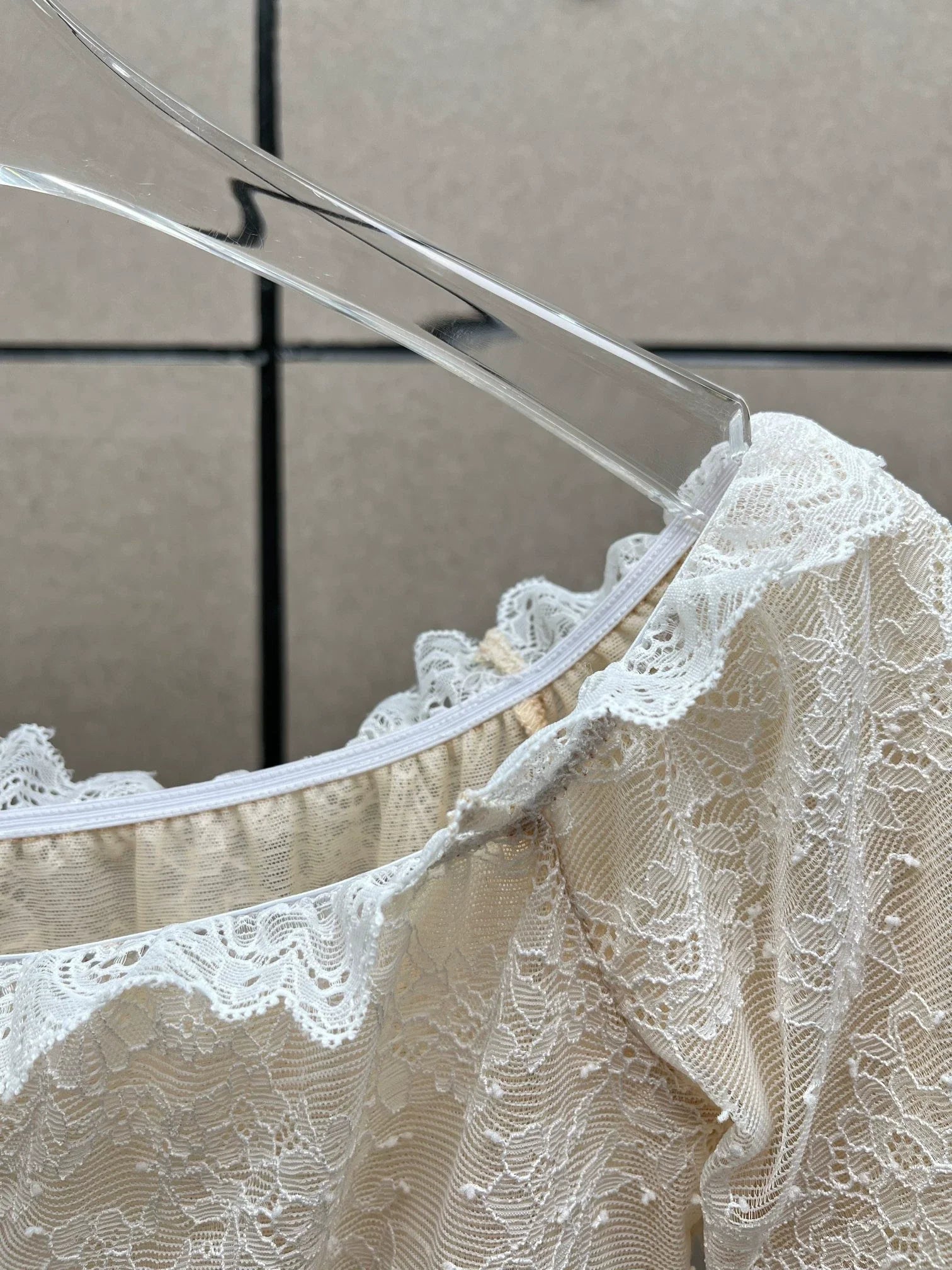 Flowering Girl Women Off Shoulder Sheer Lace Cutout Crop Top