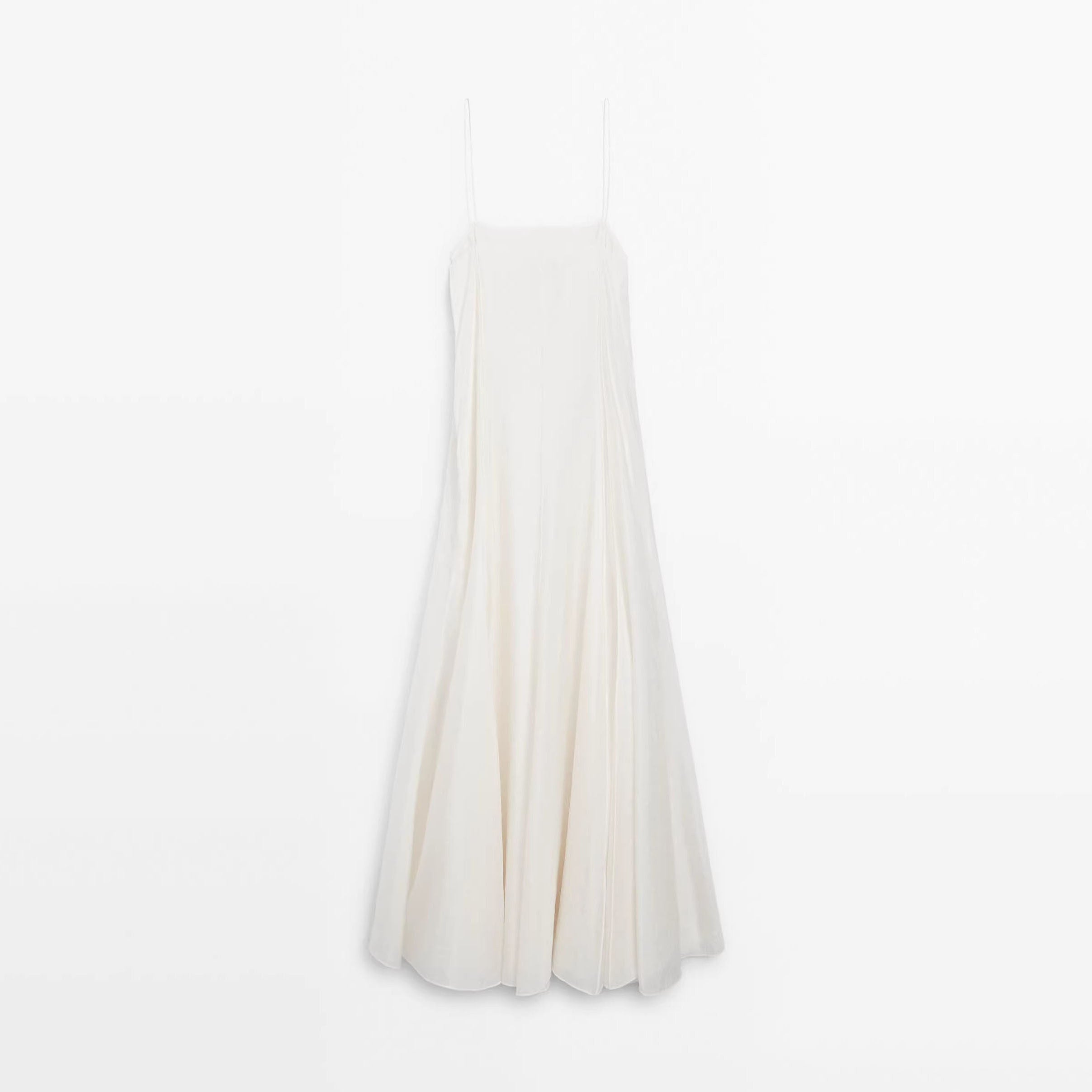 Flowering Girl Women white off-shoulder drape long slip dress