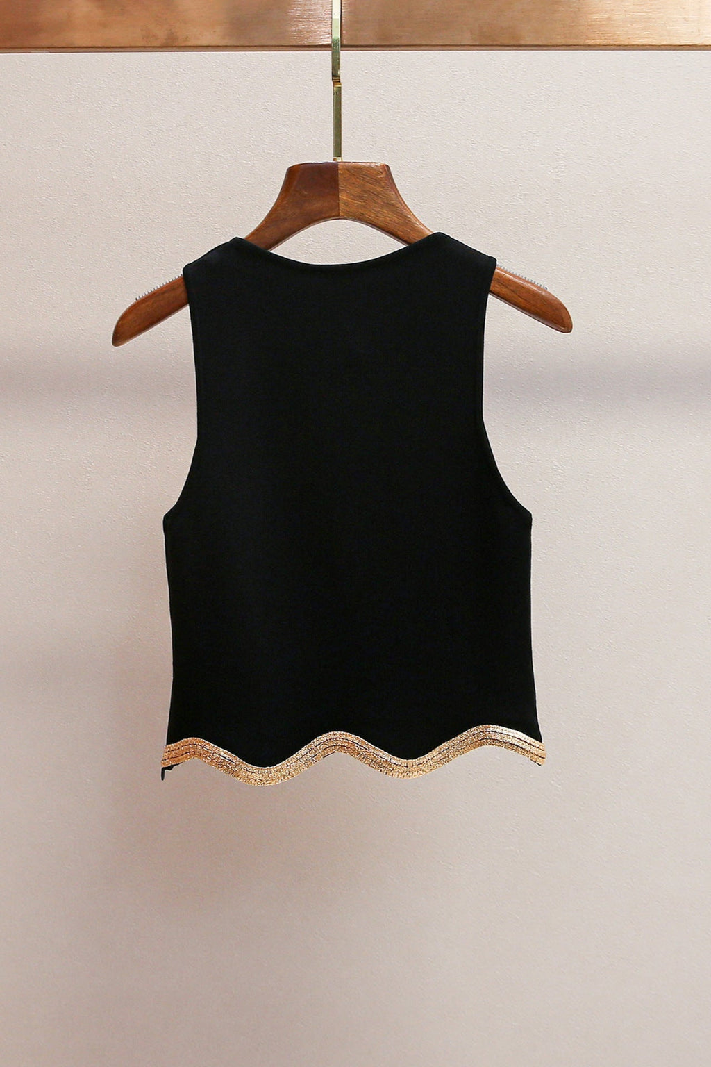 Flowering Girl Women Black Cropped Jumper With Chain Detail