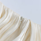 cornelia Apricot pleated Draped Mini Dress
