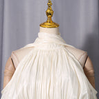 ashley apricot off shoulder pleated puff sleeve maxi dress