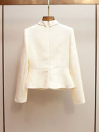 michaelia Cream Boucle Tailored Midi Dress set