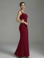 Cornelia Beaded Cutout Crepe Maxi Dress - Burgundy