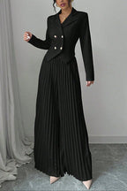 Flowering Girl Women black long-sleeved suit