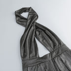 Flowering Girl Women mirabelle halter jumpsuit in black silver