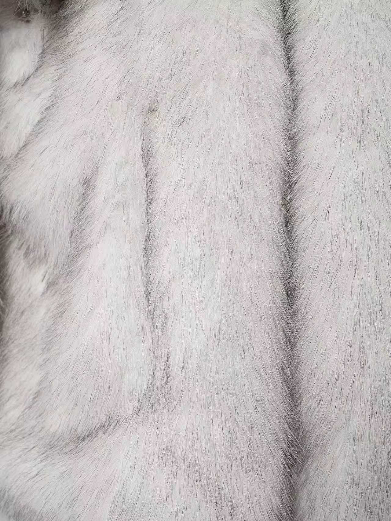 Flowering Girl Women modesty gradient fur coat