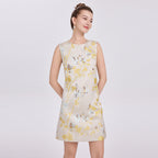 heloise multicolor floral embroidery sleeveless mini dress