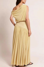 Flowering Girl Women yellow Off-the-Shoulder maxi Dress