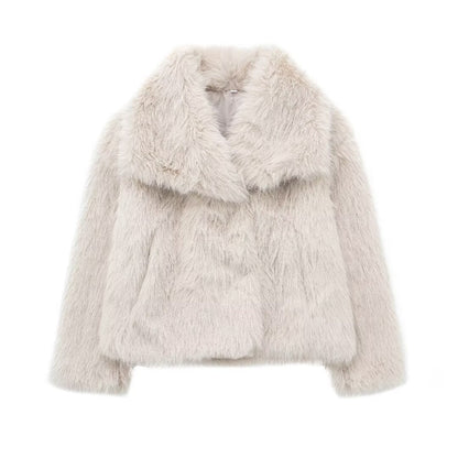 mag lambswool thick fur coat