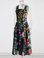 Flowering Girl Women Flower Print Two Pieces Set