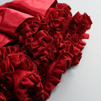 Flowering Girl Women sally ruffle trim strapless mini dress in red