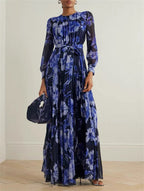 Jacqueline v-Neck Silk Maxi Dress In Black