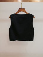 Marcia Black Double Breasted Vest